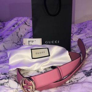 Pink Gucci belt size 95